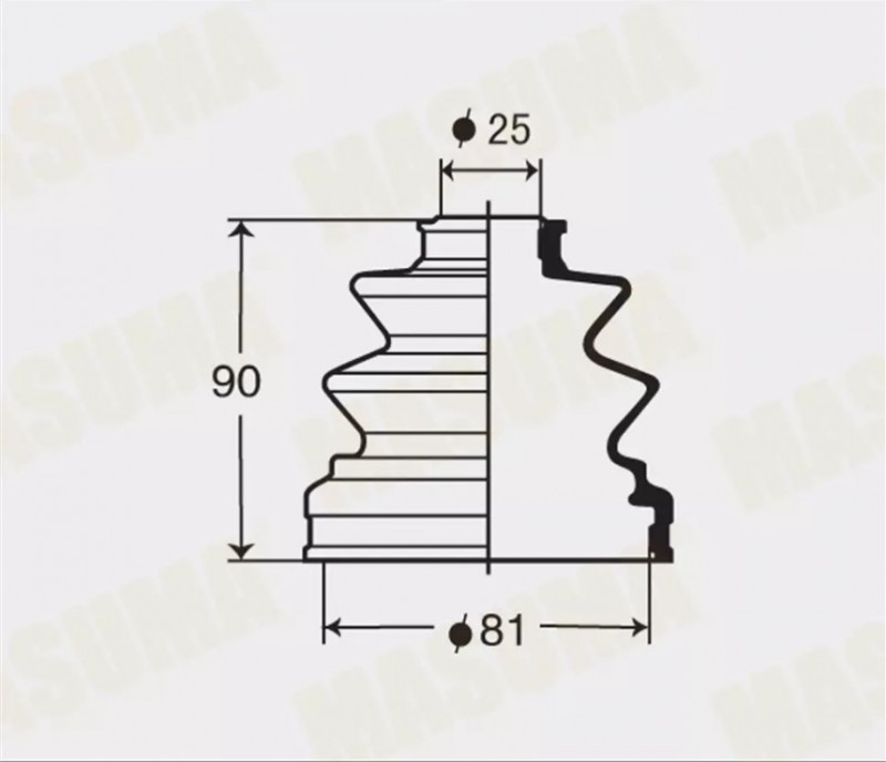 Пыльник шруса наружный (силикон) Great Wall Hover,H3,H5,Sailor,Safe,Wingle MFs2042