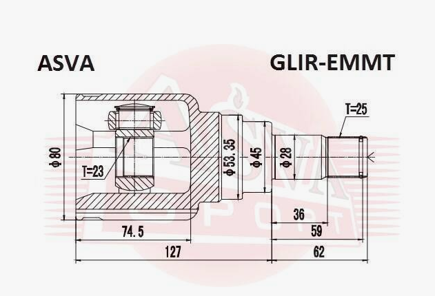 Шрус внутренний правый Geely Emgrand GLIREMMT