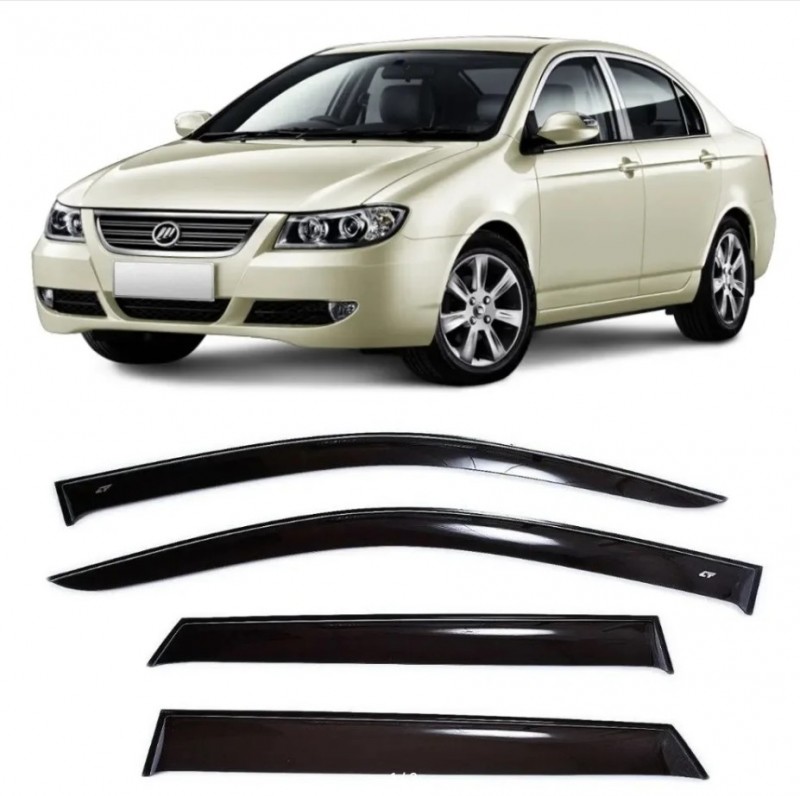Дефлекторы боковых окон LIFAN SOLANO I (620,630) (2008-2016) седан 4шт (крепится на скотч) DNLF00001