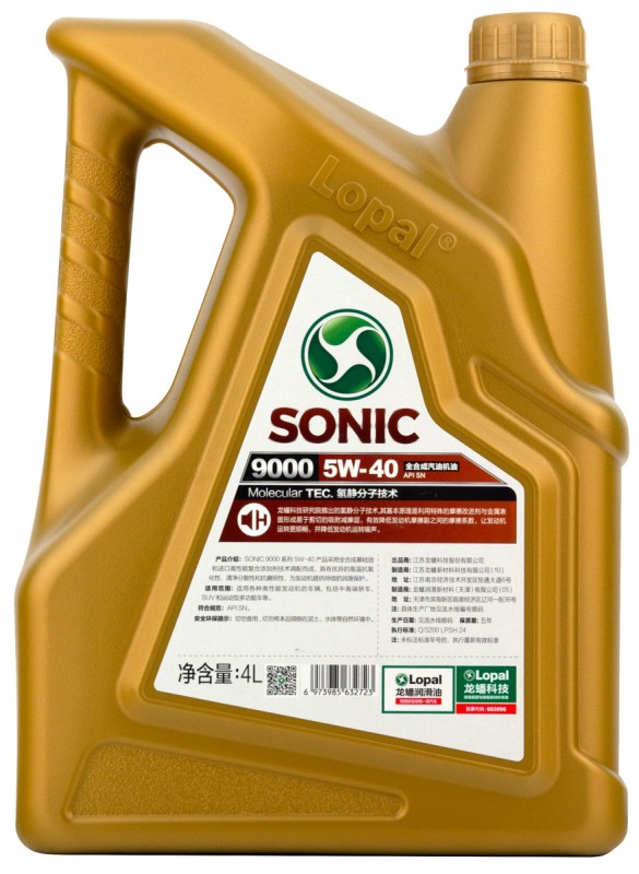 Масло 5W-40 моторное LOPAL SONIC 9000 SN синтетика 4Л LPL32723